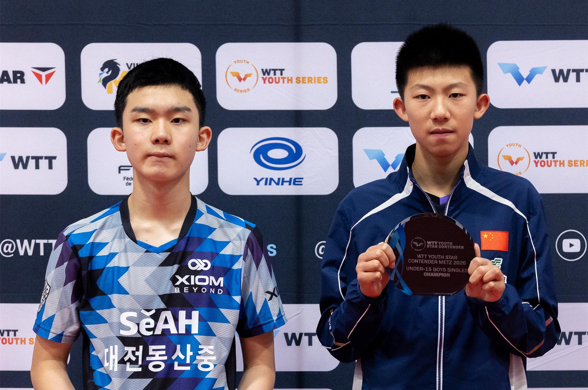 银河娱乐城-3-0横扫U15世界第1！国乒13岁天才新星崛起！42天夺5冠看齐王楚钦